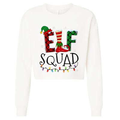 Elf Family Christmas Matching Pajamas Xmas Elf Squad Cropped Pullover Crew