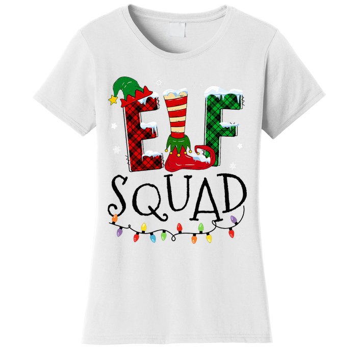 Elf Family Christmas Matching Pajamas Xmas Elf Squad Women's T-Shirt