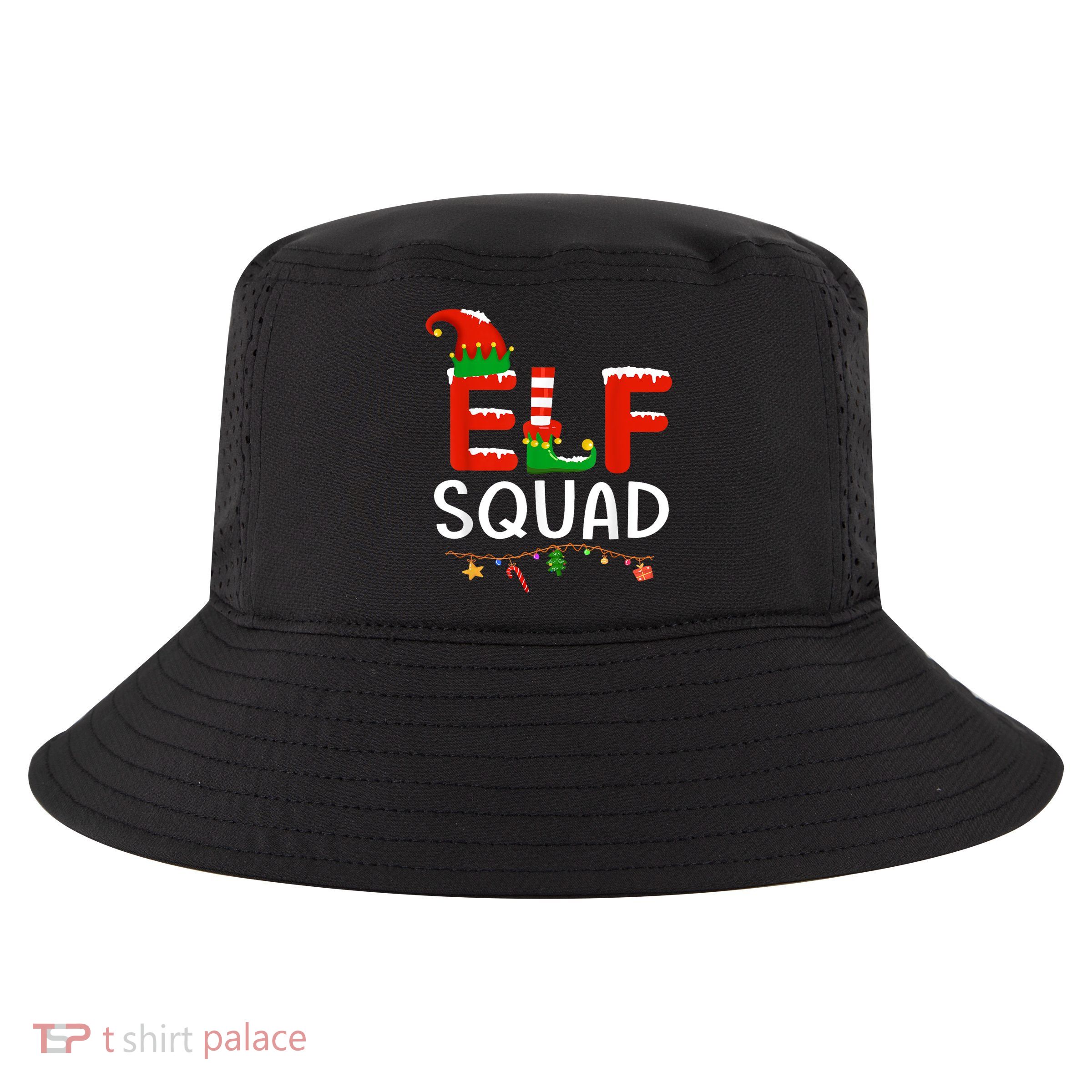 Elf Family Christmas Matching Pajamas XMas Elf Squad Cool Comfort Performance Bucket Hat
