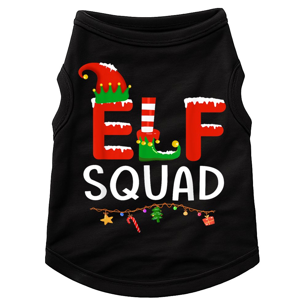 Elf Family Christmas Matching Pajamas XMas Elf Squad Doggie Tank