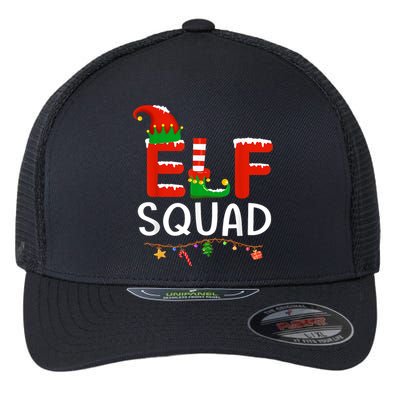 Elf Family Christmas Matching Pajamas XMas Elf Squad Flexfit Unipanel Trucker Cap