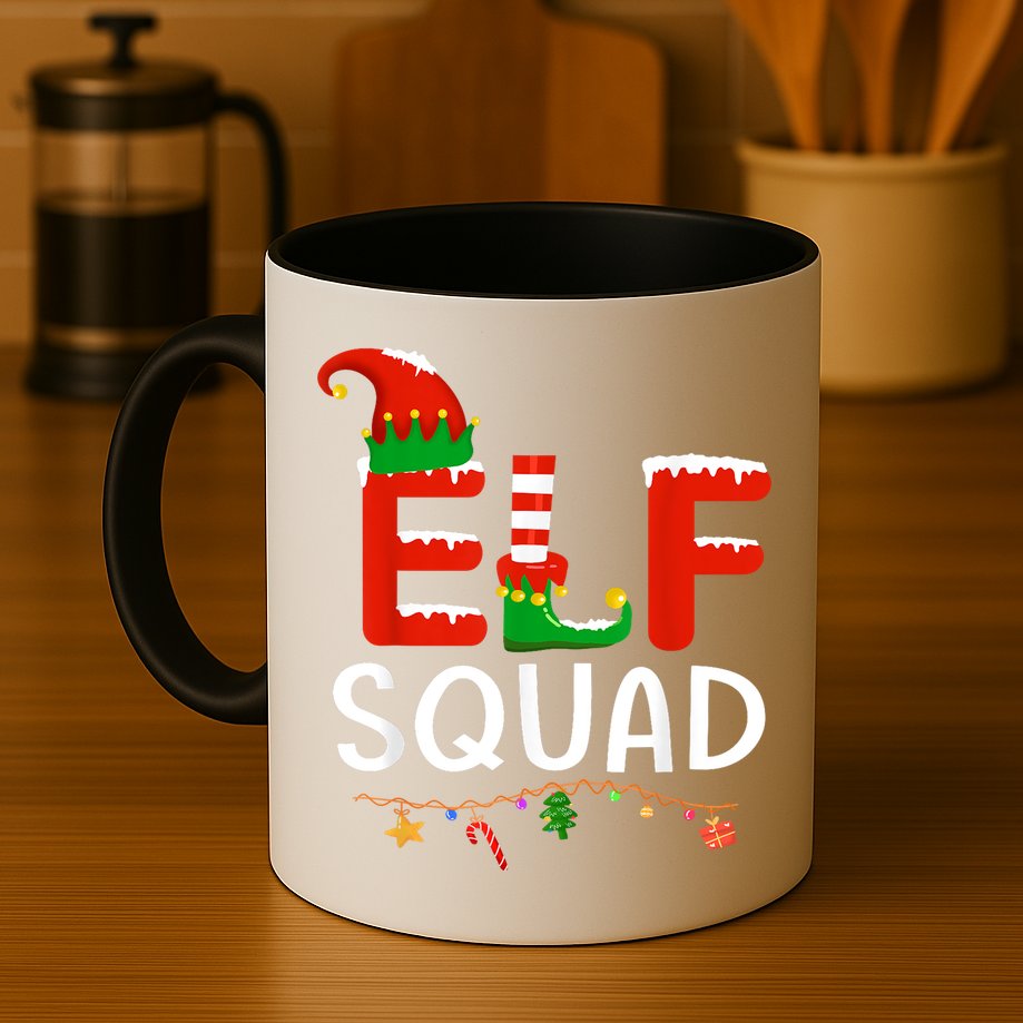 Elf Family Christmas Matching Pajamas XMas Elf Squad Mug