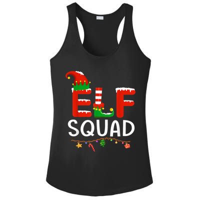 Elf Family Christmas Matching Pajamas XMas Elf Squad Ladies PosiCharge Competitor Racerback Tank