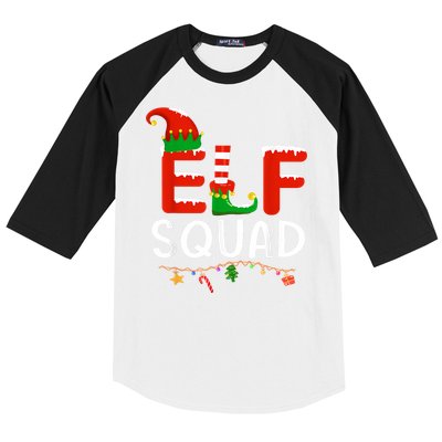 Elf Family Christmas Matching Pajamas XMas Elf Squad Baseball Sleeve Shirt