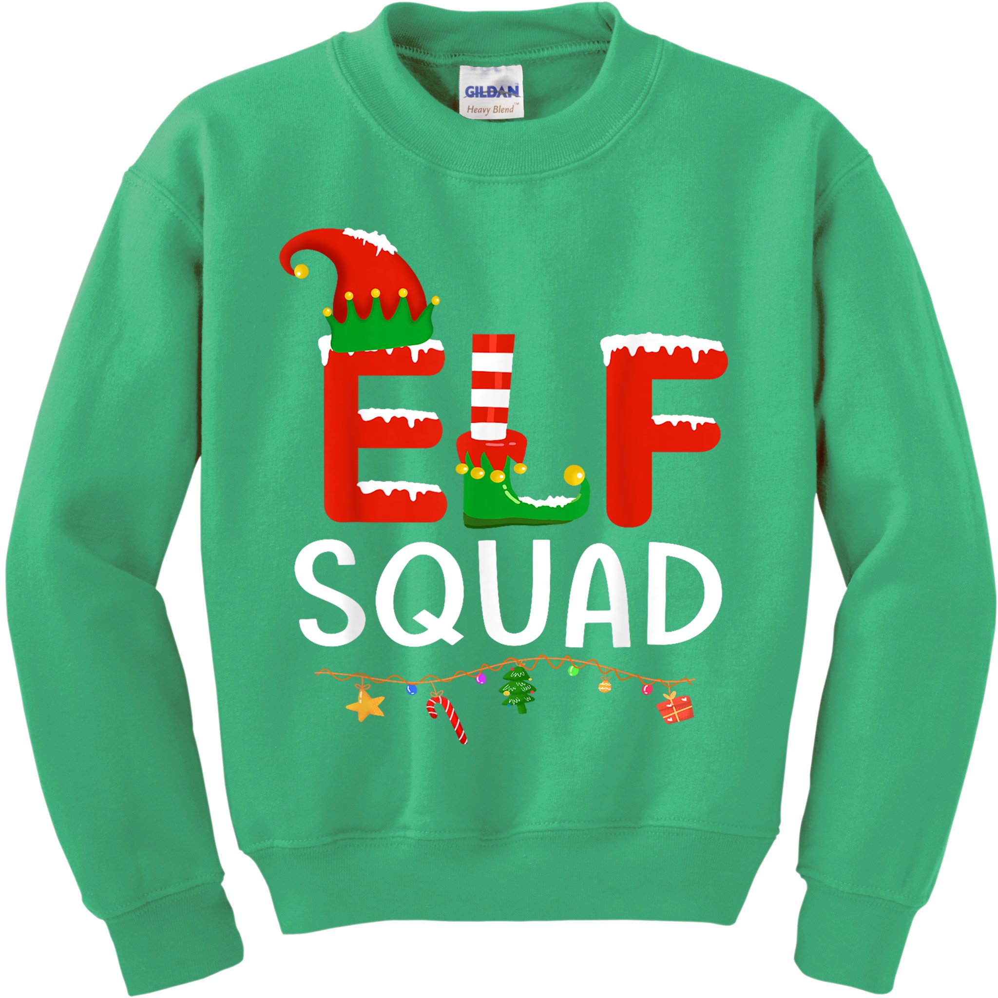 Elf Family Christmas Matching Pajamas XMas Elf Squad Kids Sweatshirt