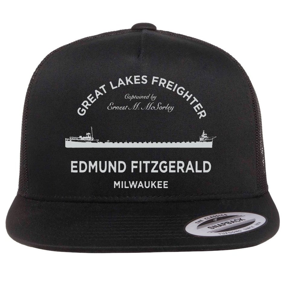 Edmund Fitzgerald Crew Flat Bill Trucker Hat