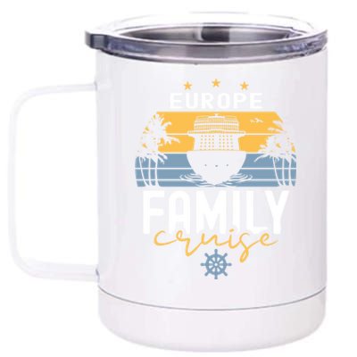 Europe Family Cruise Squad Cruise Ship Gift 12 oz Stainless Steel Tumbler Cup