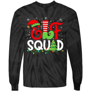 Elf Family Christmas Matching Pajamas Xmas Elf Squad Tie-Dye Long Sleeve Shirt