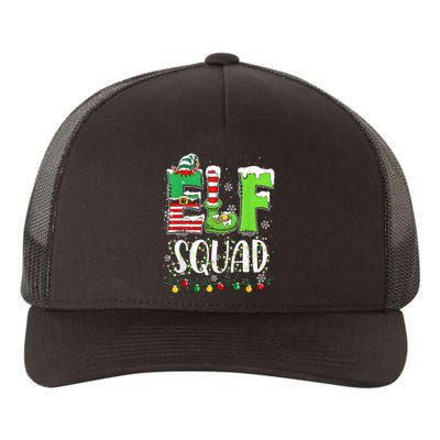 Elf Family Christmas Matching Pajamas Funny Xmas Elf Squad Yupoong Adult 5-Panel Trucker Hat