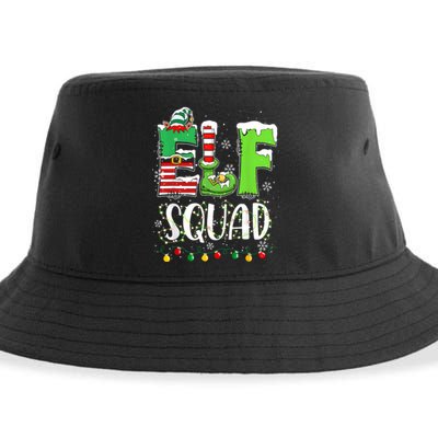 Elf Family Christmas Matching Pajamas Funny Xmas Elf Squad Sustainable Bucket Hat