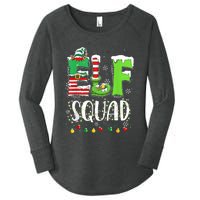 Elf Family Christmas Matching Pajamas Funny Xmas Elf Squad Women's Perfect Tri Tunic Long Sleeve Shirt