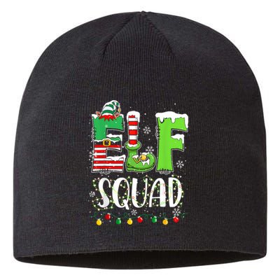 Elf Family Christmas Matching Pajamas Funny Xmas Elf Squad Sustainable Beanie