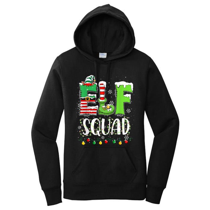 Elf Family Christmas Matching Pajamas Funny Xmas Elf Squad Women's Pullover Hoodie