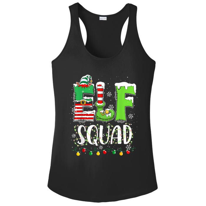 Elf Family Christmas Matching Pajamas Funny Xmas Elf Squad Ladies PosiCharge Competitor Racerback Tank