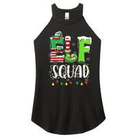 Elf Family Christmas Matching Pajamas Funny Xmas Elf Squad Women's Perfect Tri Rocker Tank