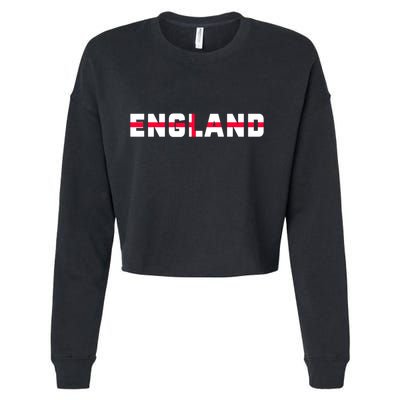 England Flag Classic Logo Cropped Pullover Crew