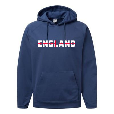 England Flag Classic Logo Performance Fleece Hoodie