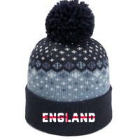 England Flag Classic Logo The Baniff Cuffed Pom Beanie