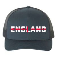 England Flag Classic Logo Yupoong Adult 5-Panel Trucker Hat