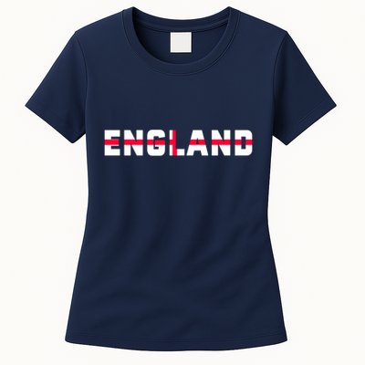 England Flag Classic Logo Womens T-Shirt