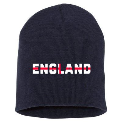 England Flag Classic Logo Short Acrylic Beanie