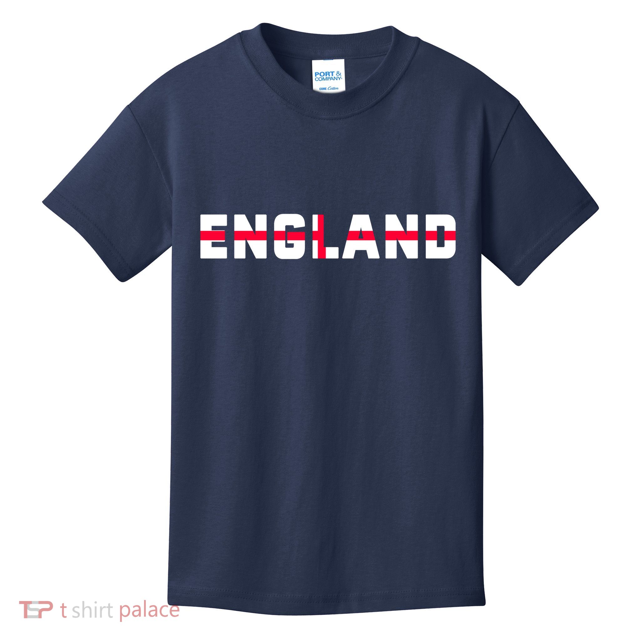 England Flag Classic Logo Kids T-Shirt