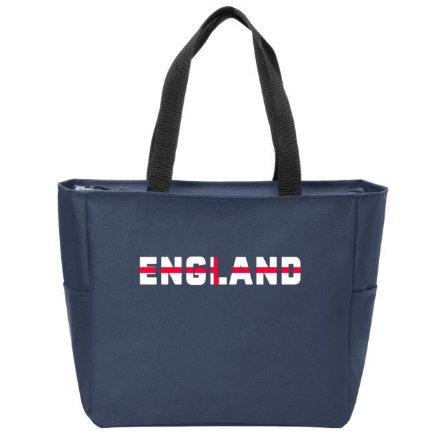 England Flag Classic Logo Zip Tote Bag