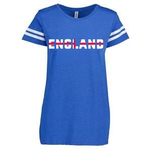 England Flag Classic Logo Enza Ladies Jersey Football T-Shirt