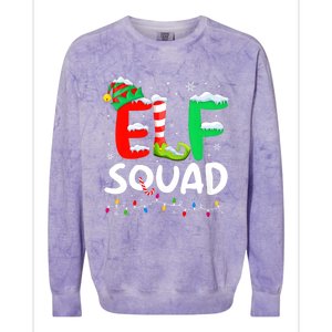 Elf Family Christmas Matching Pajamas Xmas Elf Squad Colorblast Crewneck Sweatshirt