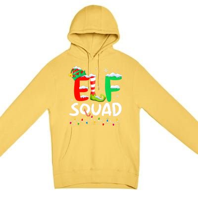 Elf Family Christmas Matching Pajamas Xmas Elf Squad Premium Pullover Hoodie