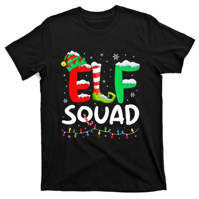 Elf Family Christmas Matching Pajamas Xmas Elf Squad T-Shirt