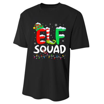 Elf Family Christmas Matching Pajamas Xmas Elf Squad Performance Sprint T-Shirt