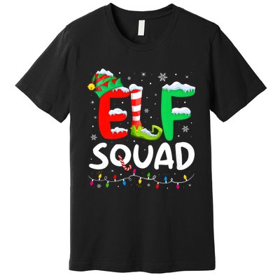 Elf Family Christmas Matching Pajamas Xmas Elf Squad Premium T-Shirt