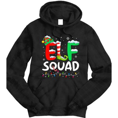 Elf Family Christmas Matching Pajamas Xmas Elf Squad Tie Dye Hoodie