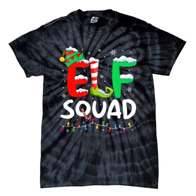 Elf Family Christmas Matching Pajamas Xmas Elf Squad Tie-Dye T-Shirt