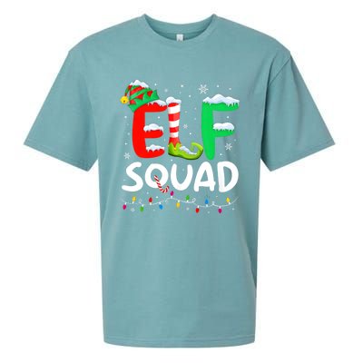 Elf Family Christmas Matching Pajamas Xmas Elf Squad Sueded Cloud Jersey T-Shirt