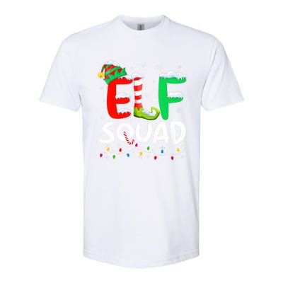 Elf Family Christmas Matching Pajamas Xmas Elf Squad Softstyle CVC T-Shirt