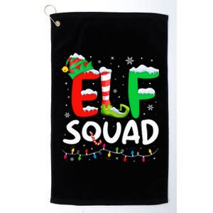 Elf Family Christmas Matching Pajamas Xmas Elf Squad Platinum Collection Golf Towel