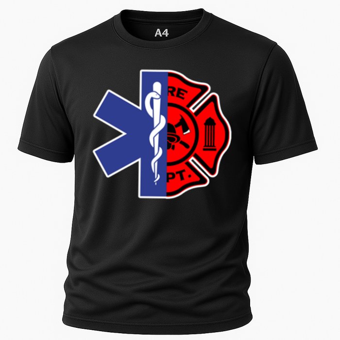 Emt Firefighter Cute Gift Firefighter Two Sided Ems Gift Cooling Performance Crew T-Shirt
