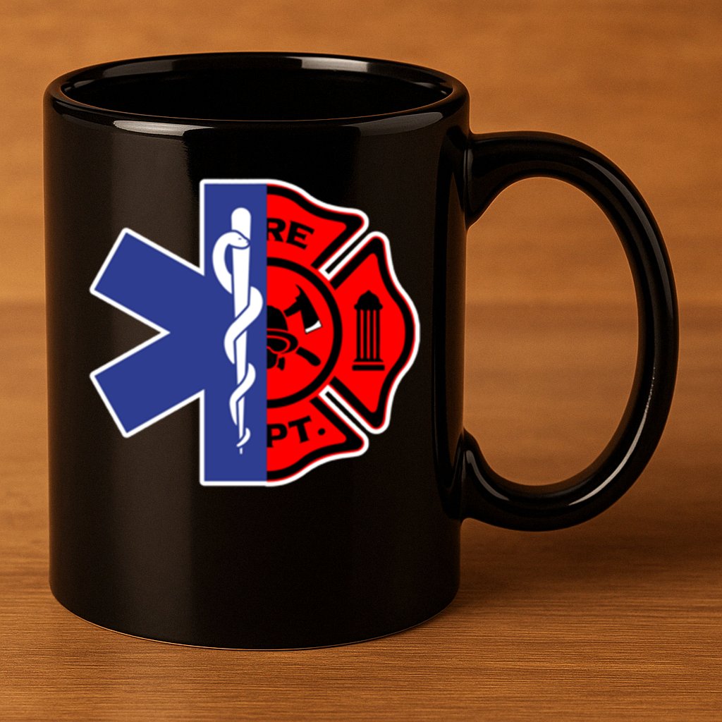Emt Firefighter Cute Gift Firefighter Two Sided Ems Gift 11oz C Handle Ceramic Mug