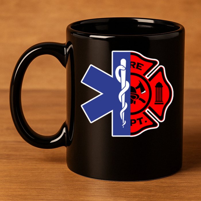 Emt Firefighter Cute Gift Firefighter Two Sided Ems Gift 11oz C Handle Ceramic Mug