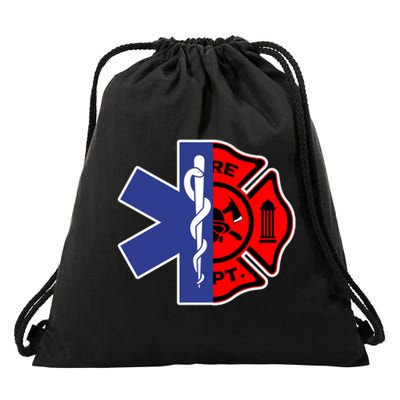 Emt Firefighter Cute Gift Firefighter Two Sided Ems Gift Drawstring Bag