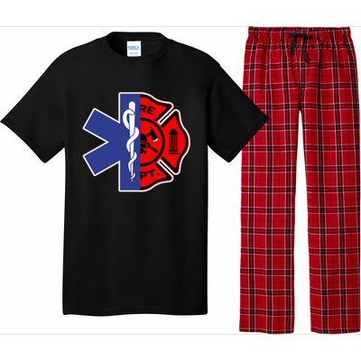 Emt Firefighter Cute Gift Firefighter Two Sided Ems Gift Pajama Set