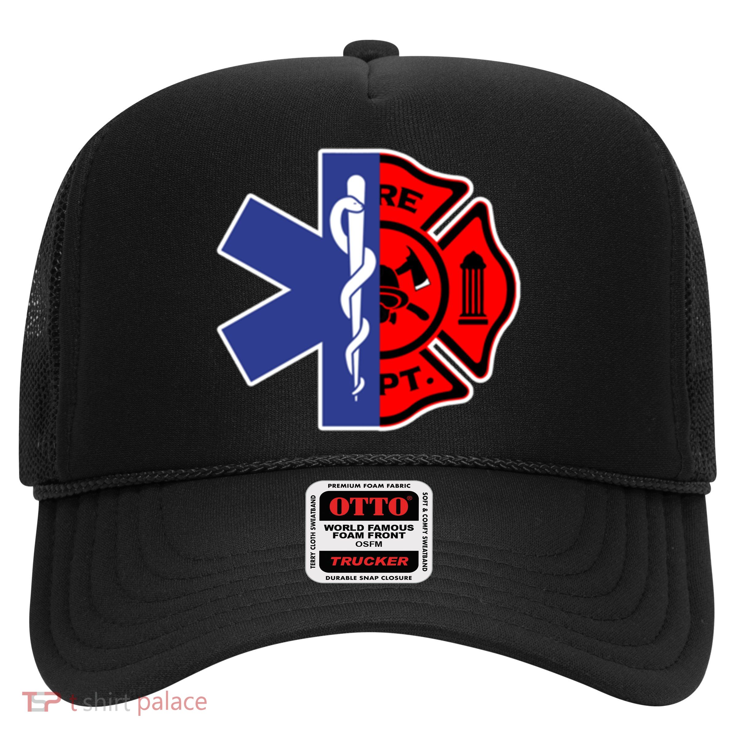 Emt Firefighter Cute Gift Firefighter Two Sided Ems Gift Trucker Hat