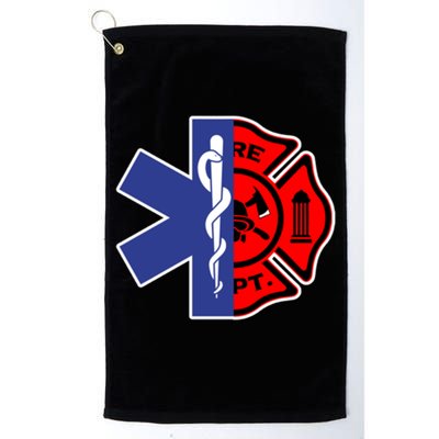 Emt Firefighter Cute Gift Firefighter Two Sided Ems Gift Golf Towel