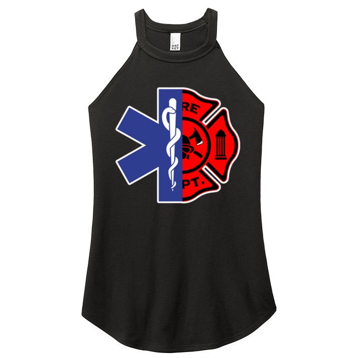 Emt Firefighter Cute Gift Firefighter Two Sided Ems Gift Women's Perfect Tri Rocker Tank