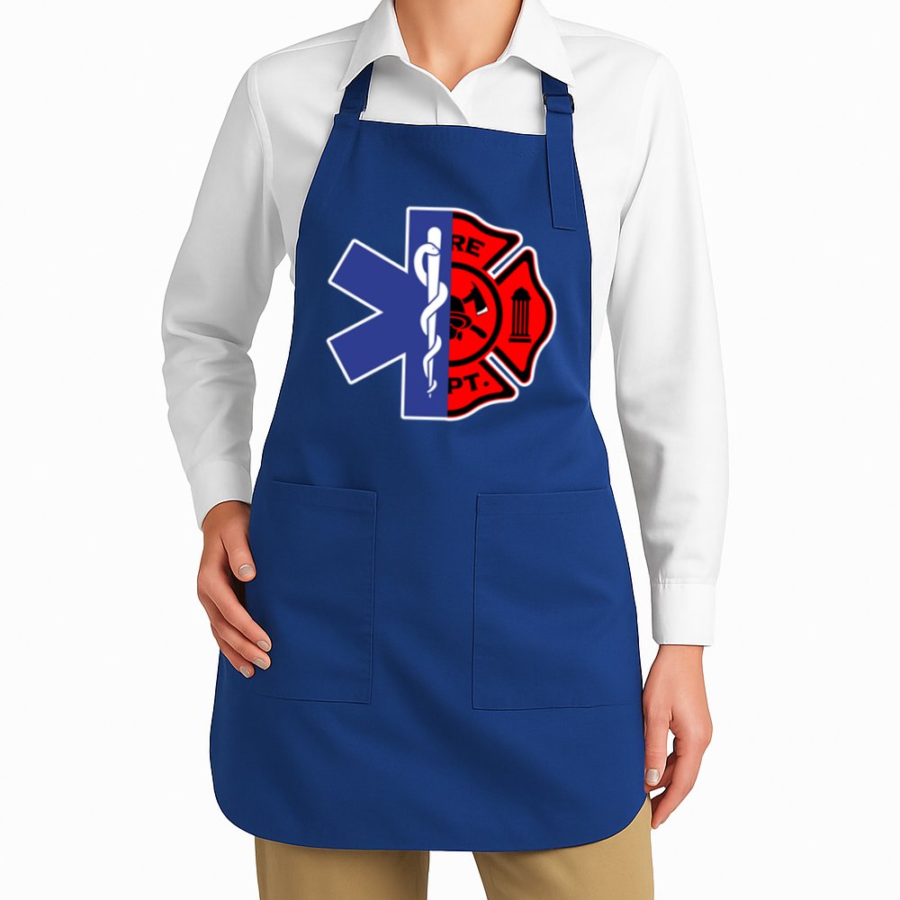 Emt Firefighter Cute Gift Firefighter Two Sided Ems Gift Apron