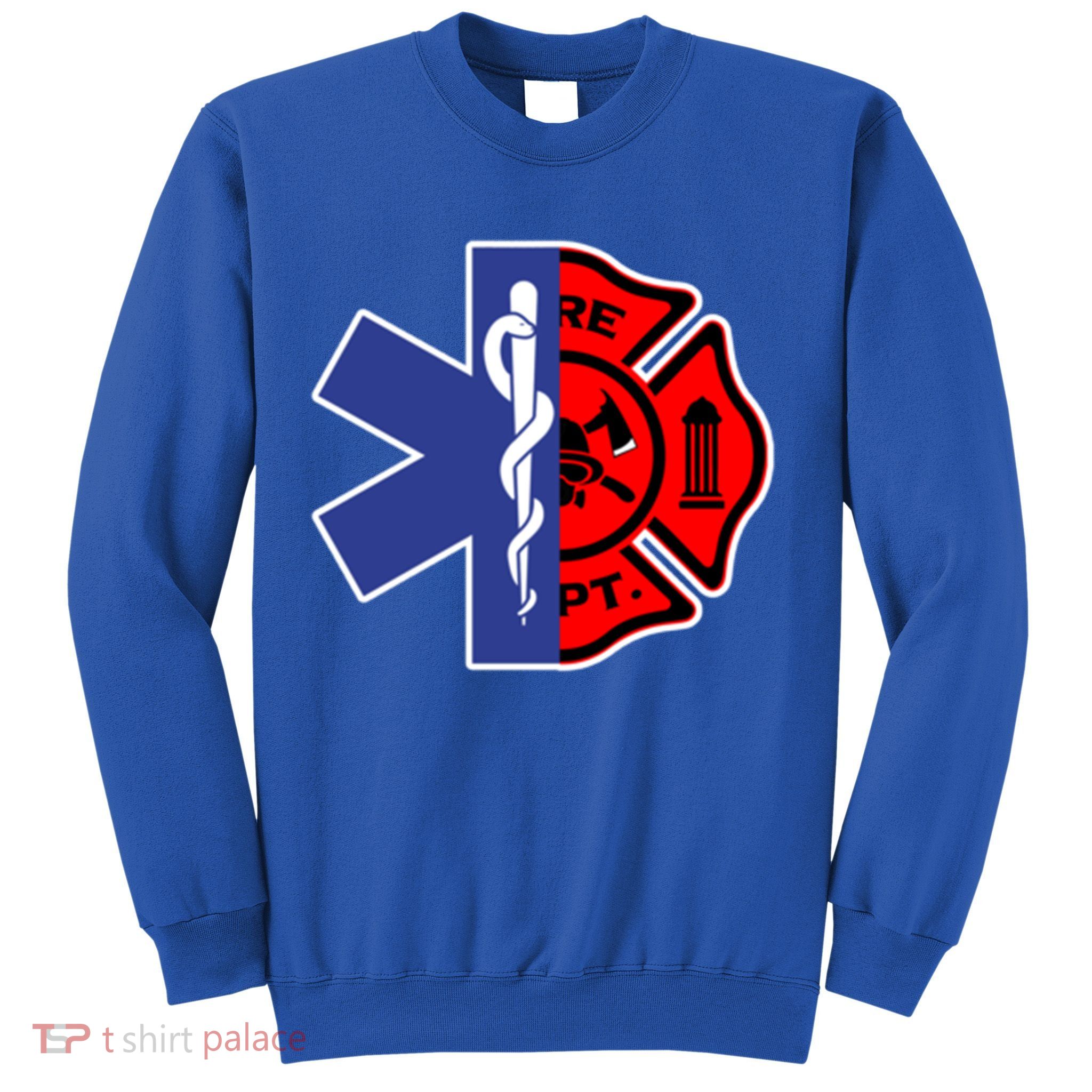 Emt Firefighter Cute Gift Firefighter Two Sided Ems Gift Sweatshirt