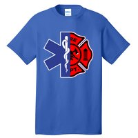 Emt Firefighter Cute Gift Firefighter Two Sided Ems Gift Tall T-Shirt