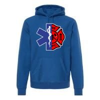 Emt Firefighter Cute Gift Firefighter Two Sided Ems Gift Premium Hoodie